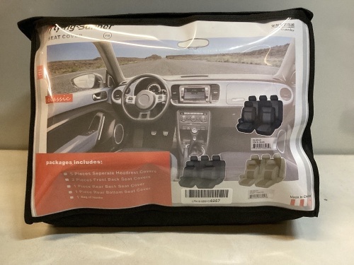 Flying Banner Car Seat Cover Set, Beige - Lot 940