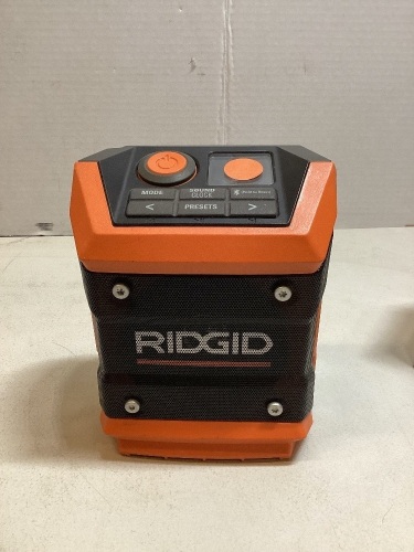 Ridgid Mini AM FM Radio Bluetooth Speaker, No Battery Pack - Lot 479