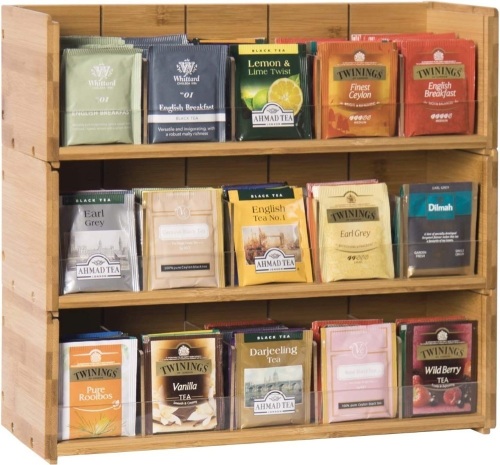 Bamboo Tea Bag Organizer - Lot 240