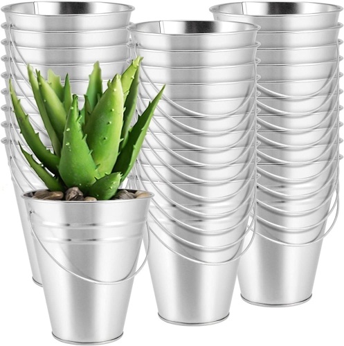 30 Pack 5 Inch Galvanized Metal Buckets - Lot 251