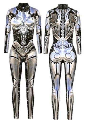 Steampunk Slim Bodysuit Costume, M - Lot 261