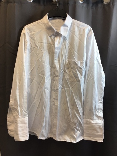 Mens Long Sleeve Button Down with Cuff Links, 18 1/2 - 32/33 - Lot 270