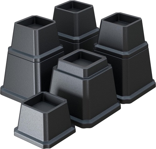 Set of 4 Ahasolid Bed Risers w/ 4 Extenders - Lot 283