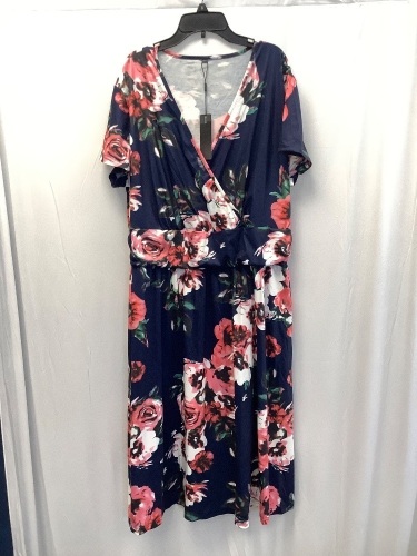 Womens Wrap Front Dress, XXXL - Lot 528
