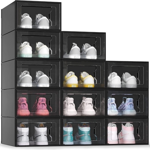12 pk Plastic Stackable Shoe Organizers - Lot 163