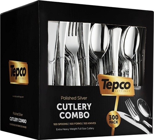 300pc Silver Plastic Cutlery Set - Lot 269