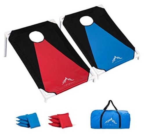 Portable PVC Framed Corn Hole Set w/ Bean Bags & Case - Lot 219