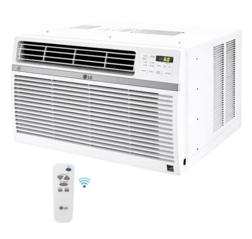 LG Electronics 8,000 BTU 115-Volt Window Air Conditioner LW8017ERSM Cools 350 Sq. Ft. with ENERGY STAR and Remote, Wi-Fi Enabled - Lot 10