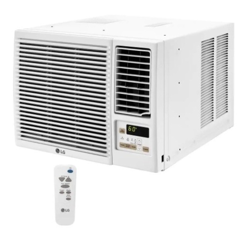 LG Electronics 12,000 BTU 230/208-Volt Window Air Conditioner LW1221HRSM Cools 550 Sq. Ft. with Cool and Heat, Wi-Fi Enabled - Lot 19