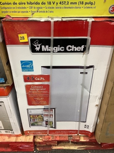 4.5 cu. ft. Mini Fridge with True Freezer in Stainless Look - Lot 28