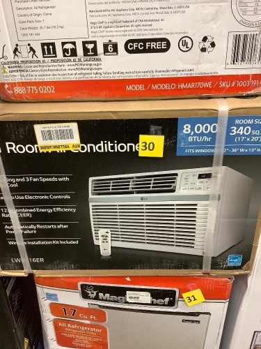 LG Electronics 8,000 BTU 115-Volt Window Air Conditioner LW8016ER with ENERGY STAR and Remote in White - Lot 30