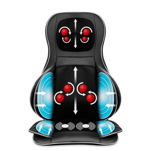 Air Compression Shiatsu Neck & Back Massager Seat w/ Heat, Rolling Massage - Lot 136