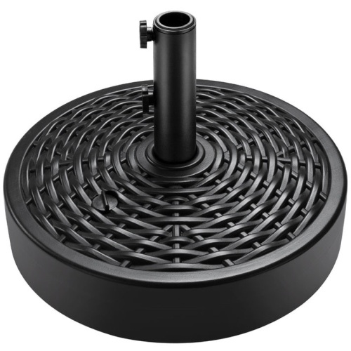 Plastic Faux Wicker Patio Umbrella Base Accessory w/ 2 Adjustment Knobs - Lot 263