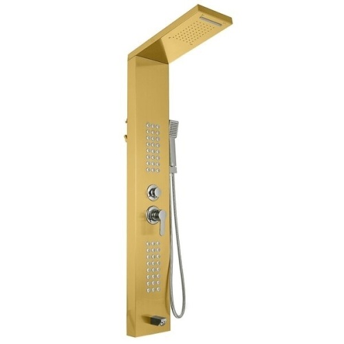 Gold 50" Shower Panel with Adjustable Shower Head - Lot 478