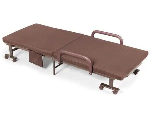  Brown Folding Bed Adjustable Guest Single Bed - Lot 181
