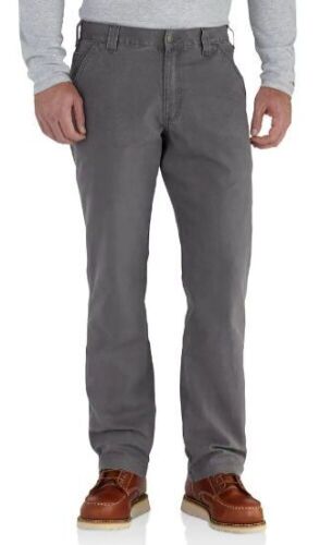 Carhartt Rugged Flex Relaxed Fit Canvas Work Pant - 40x34, Gravel - Lot 548