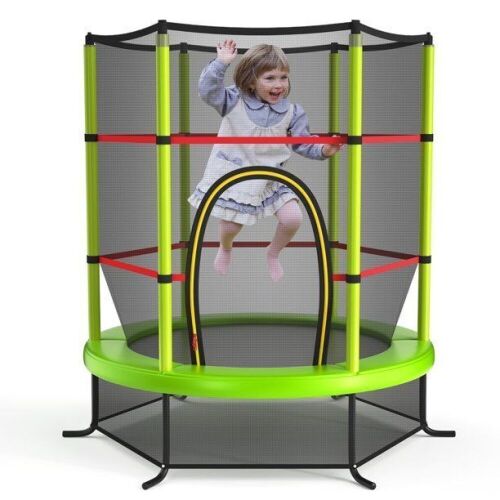 55" Kids Trampoline w/Enclosure Net - Lot 553