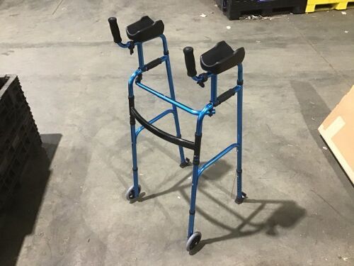 Stand Up Folding Rollator Walker with Arm Rests - Lot 287