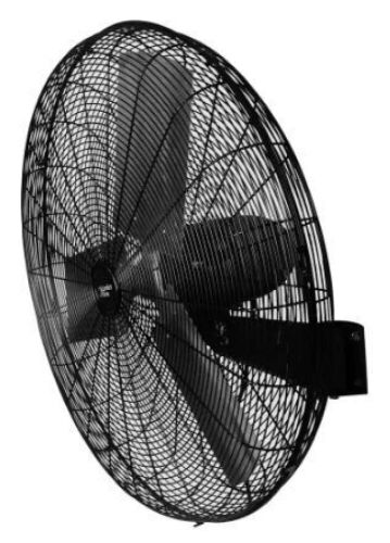 30" Wall-Mounted Fan - Black - Lot 481