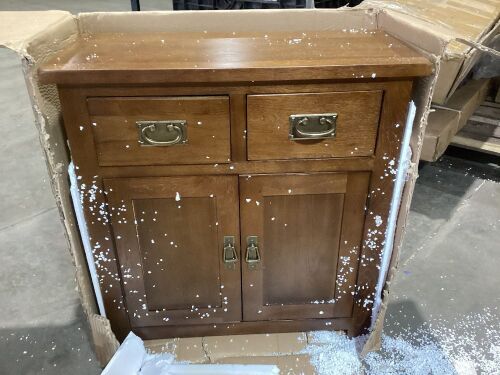  Rustic Oak Storage Cabinet - Lot 491