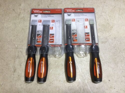 Lot of (2) Nicholson WoodChuck 4-in-1 Combination Chisel/Wood Rasp Sets - Missing Pieces  - Lot 398