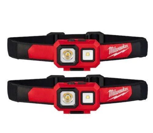 Milwaukee 450 Lumens LED Spot/Flood Headlamp (2-Pack) - Lot 311