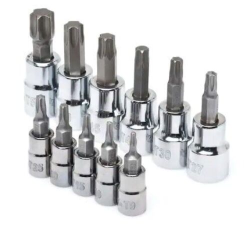 Husky 1/4 and 3/8 in. Drive Torx Bit Socket Set (11-Piece) - Lot 687