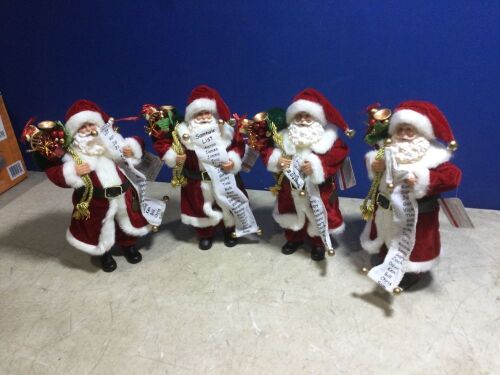 Lot of (4) Ashland Collectible Santa Claus Figure, 10.5"  - Lot 302