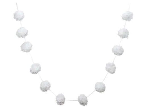 Case of (6) Ashland 6ft. White Pom Pom Garland - Lot 1188