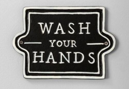 Case of (4) 'Wash Your Hands' Wall Sign - Lot 1038