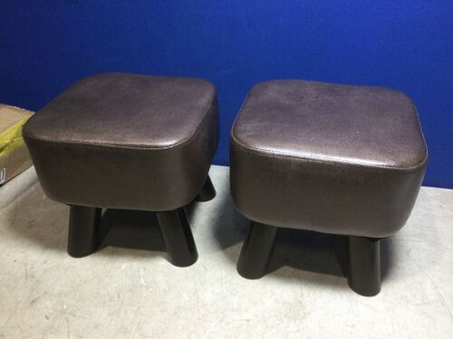 Lot of (2) 10" Square Ottoman Foot Rests - Lot 924