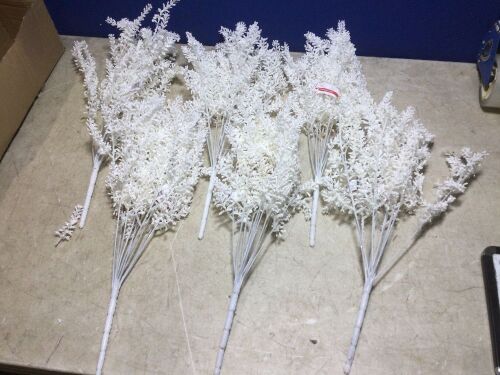 Case of (6) Ashland Christmas Bush Snowy Floral Decor 20"  - Lot 930