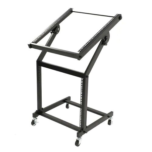 9U Rack Mount Stand DJ AMP Music Studio Equipment Mixer Case Rolling Cart - Lot 143