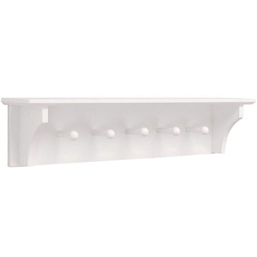 Entryway 24" Wall-Mounted Coat Rack with 5 Hook  - Lot 666