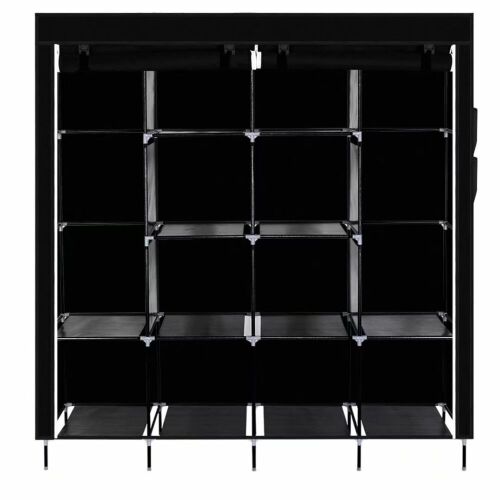 67" Portable Clothes Storage Rack, 12 Shelves, 4 Side Pockets  - Lot 129