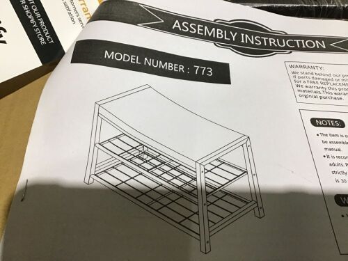 2-Tier Metal Shoe Rack  - Lot 119