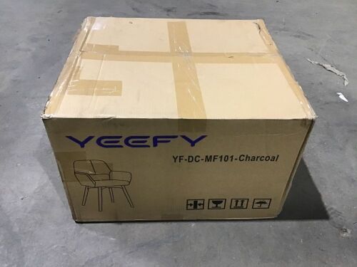 Yeefy Upholstered Accent Chair, Charcoal  - Lot 191