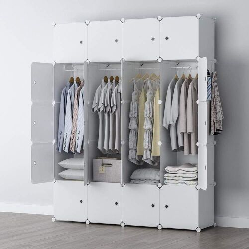 Portable Closet Wardrobe Storage Cube Organizer, 56x18x71 inches - Lot 1092