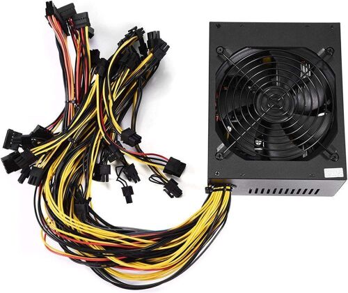 2000W Mining Machine Power, Active Pfc, 14CM 160V-240V Super Powerful Double BallFan, Supply Psu For 8 GPU Eth Rig EthereumMiner - Lot 95