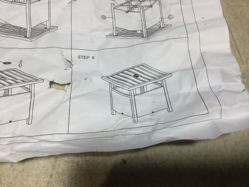 Outdoor Patio Side Table Stand with Umbrella Hole - Unknown if Complete  - Lot 1050