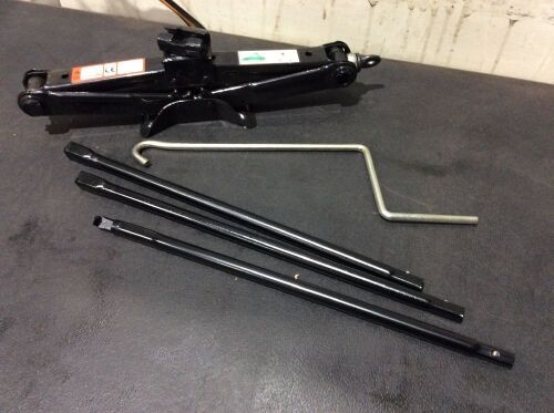 Scissor Jack Lift with Crank Handle & Spare Tire Lug Wrench Tool - Lot 584