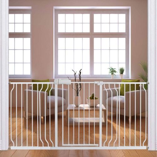 Fairy Baby 67-71.5Inch Extra Wide Pressure Mounted Safety Walk Through Gate - Lot 1074