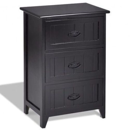 3 Drawers Wood Nightstand - Lot 717