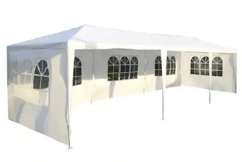 10 ft. x 30 ft. White Outdoor Party Wedding 5 Sidewalls - Lot 727
