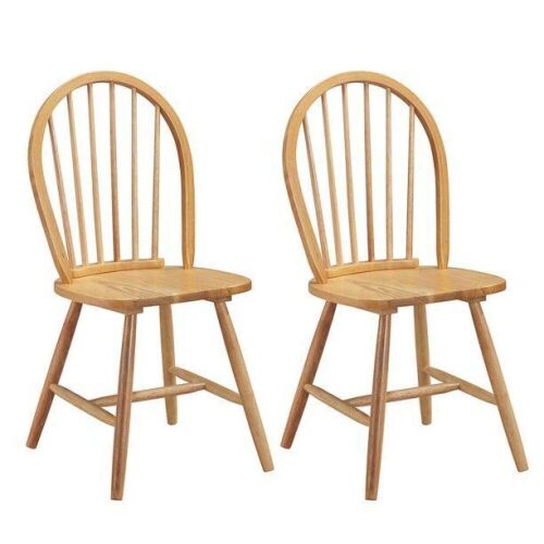 Vintage Windsor Side Chairs Wood Spindleback, Set of 2  - Lot 815