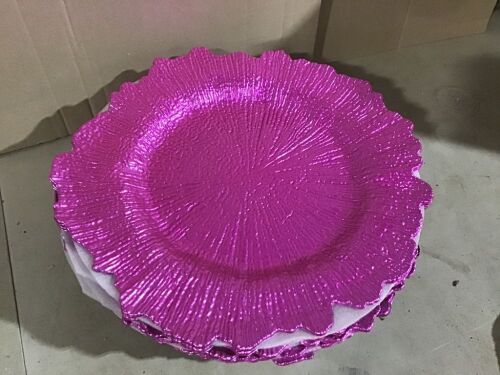 Sea Sponge Blush Pink Charger Plates, Set of 12  - Lot 961