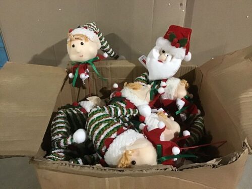 Case of Ashland Christmas Santa and Elf Wreath Accents, 18 of Each - Lot 962