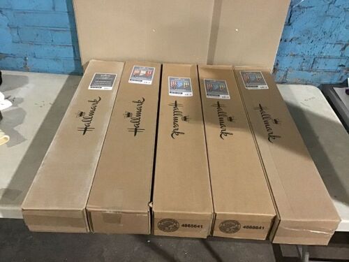 Lot of (5) Hallmark Gift Wrap Sets, Various Patterns - Quantity Per Box May Vary 3-6 Rolls - Lot 1057