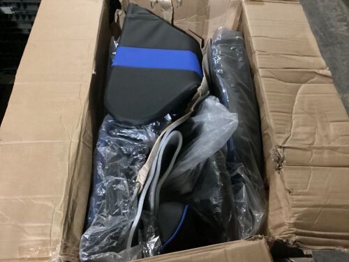 Ergonomic High Back Massage Gaming Chair With Pillow - Unknown if Hardware is Complete - Lot 851