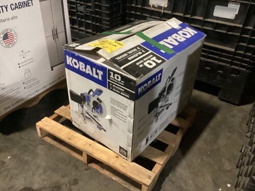 Kobalt 10-in 15-Amp Dual Bevel Sliding Compound Miter Saw with Laser Guide - Lot 955